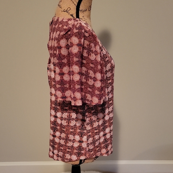 Lucky Brand Women's Blouse - Red and Blue Pattern - Picture 4 of 4